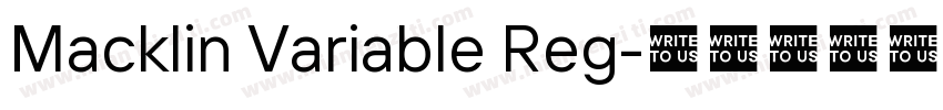 Macklin Variable Reg字体转换